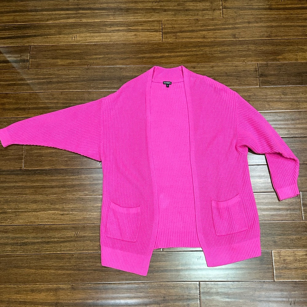 Hot pink “Barbie” Express cardigan - size small - EUC